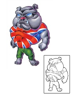 Funny Tattoo British Bulldog Tattoo