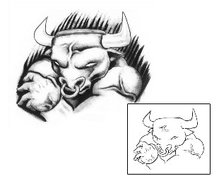 Bull Tattoo Horror tattoo | EDF-00092