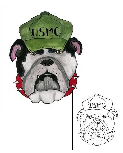 Military Tattoo Spectre USMC Bulldog Tattoo