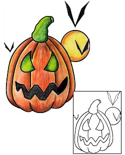Pumpkin Tattoo Horror tattoo | EHF-00036