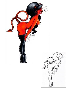 Devil - Demon Tattoo Mythology tattoo | EJF-00005