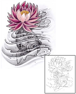 Asian Tattoo Marine Life tattoo | EJF-00024