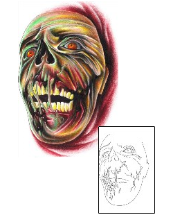 Skull Tattoo Horror tattoo | ELF-00003
