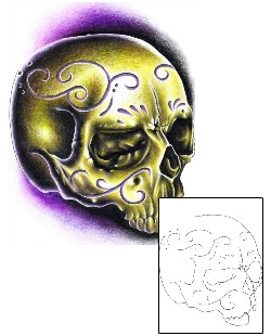 Skull Tattoo Horror tattoo | ELF-00008