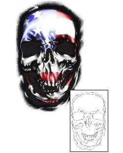 Skull Tattoo Horror tattoo | ELF-00009