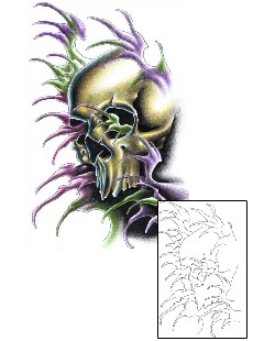 Skull Tattoo Horror tattoo | ELF-00010