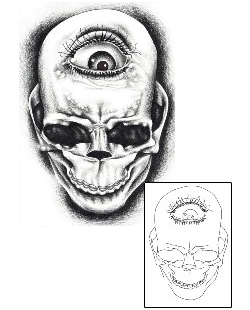 Skull Tattoo Horror tattoo | ELF-00013