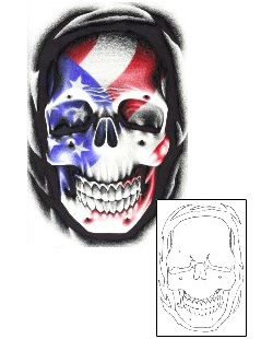 Skull Tattoo Horror tattoo | ELF-00016
