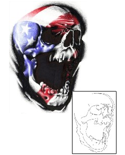 Skull Tattoo Horror tattoo | ELF-00018