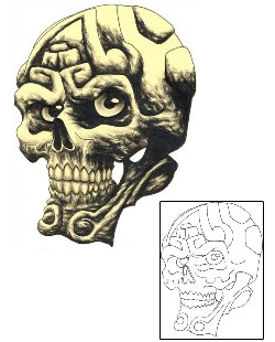 Skull Tattoo Horror tattoo | ELF-00029