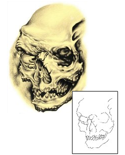 Skull Tattoo Horror tattoo | ELF-00034