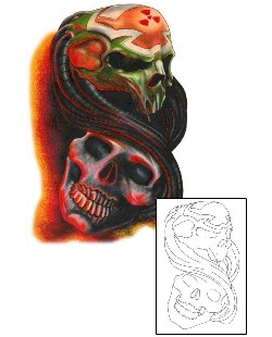 Skull Tattoo Horror tattoo | ELF-00042