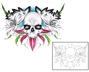 Skull Tattoo Horror tattoo | ELF-00077