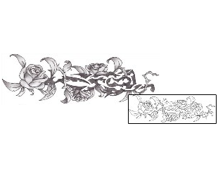 Rose Tattoo Specific Body Parts tattoo | ENF-00029