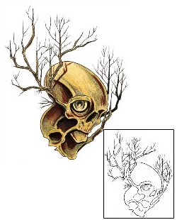 Skull Tattoo Plant Life tattoo | EPF-00004