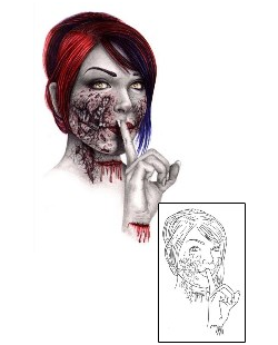 Zombie Tattoo Horror tattoo | ETF-00007