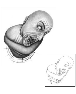Zombie Tattoo Horror tattoo | ETF-00011