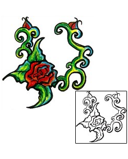 Rose Tattoo Plant Life tattoo | EUF-00017