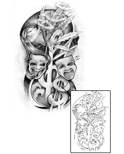 Mask Tattoo Miscellaneous tattoo | EWF-00035
