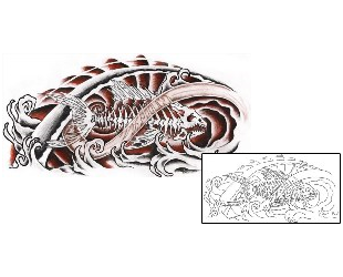 Skeleton Tattoo Marine Life tattoo | EXF-00250