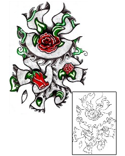 Rose Tattoo Plant Life tattoo | FBF-00004