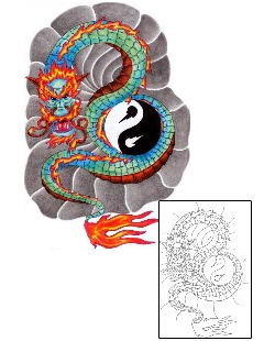 Yin Yang Tattoo Miscellaneous tattoo | FBF-00057