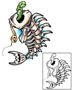 Skeleton Tattoo Marine Life tattoo | FBF-00074