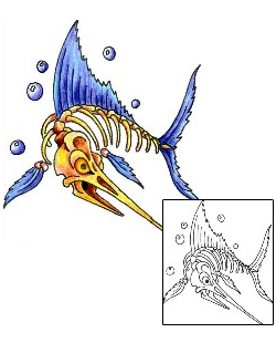 Sea Creature Tattoo Marine Life tattoo | FDF-00013
