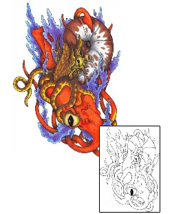 Sea Creature Tattoo Marine Life tattoo | FDF-00026