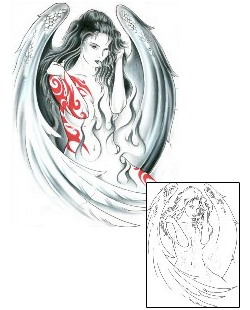Angel Tattoo Religious & Spiritual tattoo | FLF-00004