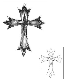 Cross Tattoo Religious & Spiritual tattoo | FOF-00102