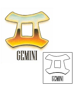 Gemini Tattoo Miscellaneous tattoo | FRF-00218
