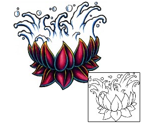 Lotus Tattoo Plant Life tattoo | FYF-00105