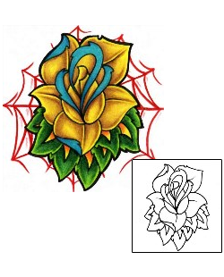 Spider Web Tattoo Plant Life tattoo | FYF-00118