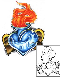 Sacred Heart Tattoo Religious & Spiritual tattoo | FYF-00132