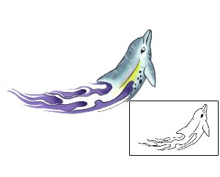 Dolphin Tattoo Marine Life tattoo | G1F-00126