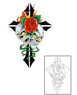 Cross Tattoo Plant Life tattoo | G1F-00194