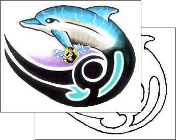 Dolphin Tattoo marine-life-dolphin-tattoos-gary-davis-g1f-00404