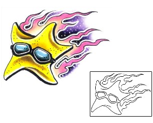 Shooting Star Tattoo Astronomy tattoo | G1F-00461