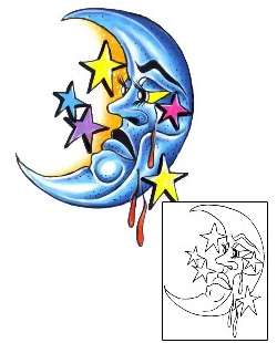 Moon Tattoo Astronomy tattoo | G1F-00520