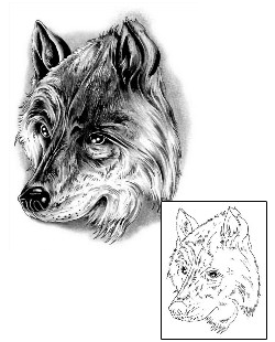 Wolf Tattoo Animal tattoo | G1F-00620