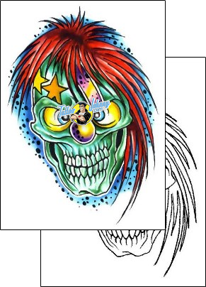 Evil Tattoo fantasy-clown-tattoos-gary-davis-g1f-00705