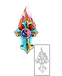Cross Tattoo Religious & Spiritual tattoo | G1F-00896