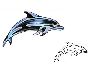 Dolphin Tattoo Marine Life tattoo | G1F-00940