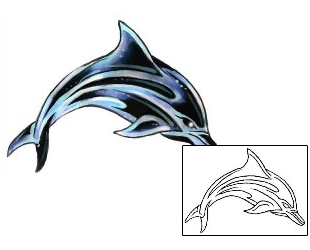 Dolphin Tattoo Marine Life tattoo | G1F-00944