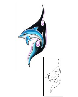 Dolphin Tattoo Marine Life tattoo | G1F-00950