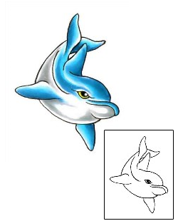 Dolphin Tattoo Marine Life tattoo | G1F-00954