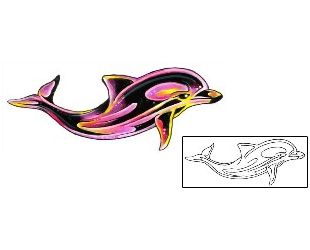 Dolphin Tattoo Marine Life tattoo | G1F-00962