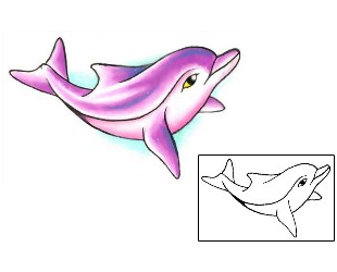Dolphin Tattoo Marine Life tattoo | G1F-00964
