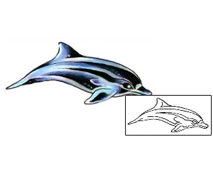 Dolphin Tattoo Marine Life tattoo | G1F-00969